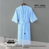 Unisex Quick-Dry Cotton Waffle Bathrobe - Ideal for Summer and Hotels