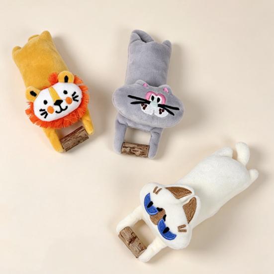 Jouet en Peluche Animal Chat Chat en Peluche Lion avec Herbe à Chat Jouet à Mâcher Chat Mignon Chaton Jouet de Dentition pour Chats d'Intérieur Soulagement de l'Ennui