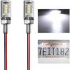 2 PCS LED License Plate Light, 12V 2835 Chips Car Tag LED Bulb with Aluminum Light Holder, Waterproof/Rainproof IP68 License Plate Screw Bolt Lamp