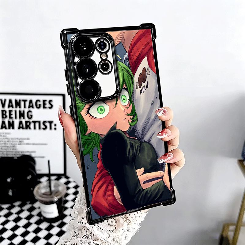 One P-Punch-Mans Tatsumaki Soft Phone Case For Samsung Galaxy S26 Ultra S25 Edge S24 FE S23 Plus S22 S21 + S20 Plating Anti-Fall