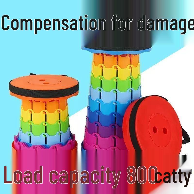 Portable Telescopic Folding Stool: Compact Outdoor Seat for Travel, Balcony, Fishing, and More