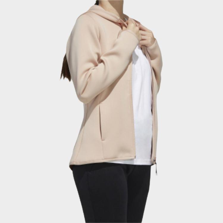 Adidas Neo Reflective Three-Stripe Hooded Sports Jacket Women Jackets Pearl-Pink FR0532