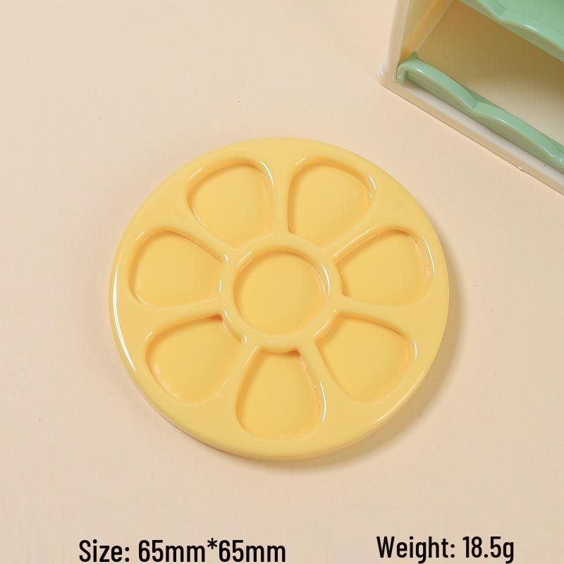 Cartoon Flower Round Plate Handmade Resin Accessories for DIY Crafts and Jewelry