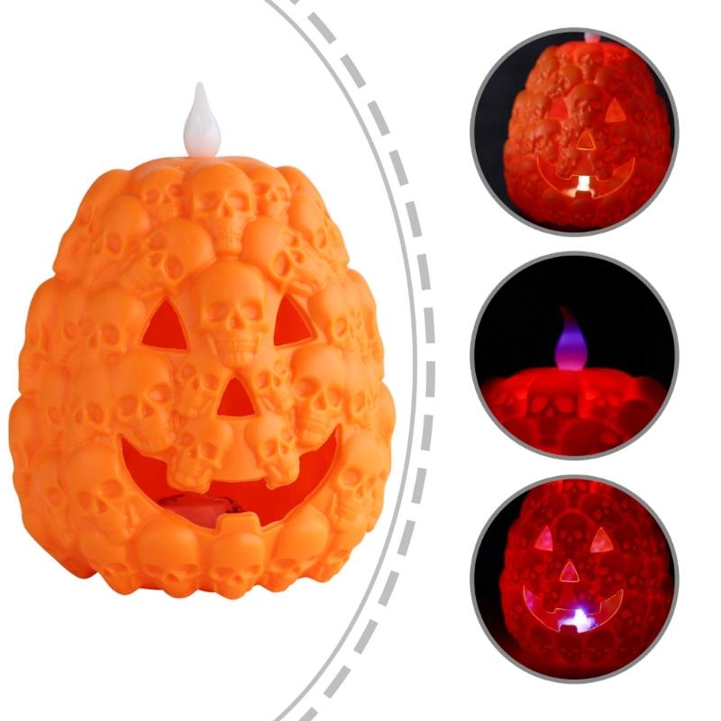 Set of 6 Halloween Decoration Pumpkins Decorative Halloween Pumpkin Lights LED Light Ornament for Indoor Decoration