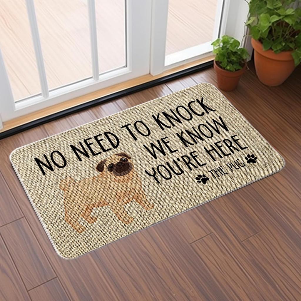 Dog Welcome Floor Mat Entry Rug Farmhouse Style Kitchen Front Door Floor Mat Indoor Outdoor Area Rug Home Decoration