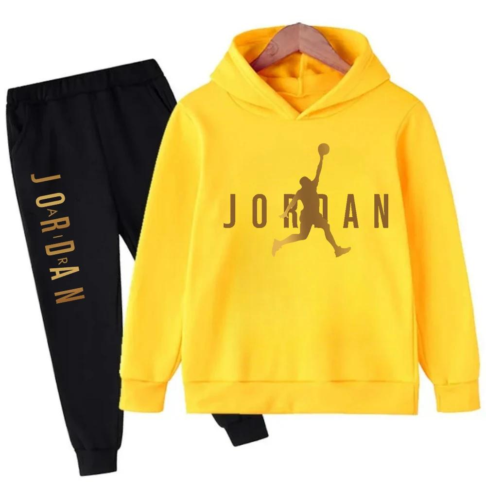 TZWYAutumn Warm Slam Dunk Master Pattern Printed Children Set Hoodie+Pant Suit 2pcs Set Kids Boy Girl Fashion Clothing Tracksuits