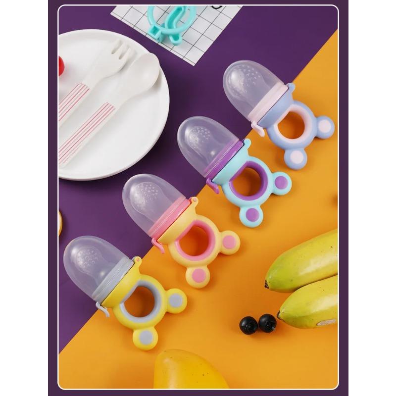 Squeezing Feeding Bottle Cup Baby Pacifier Feeding Set Silicone Cereal Food Supplement Feeder Tableware