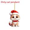 Christmas Cat Car Decor Acrylic Pendant For Holiday Vehicle Decoration