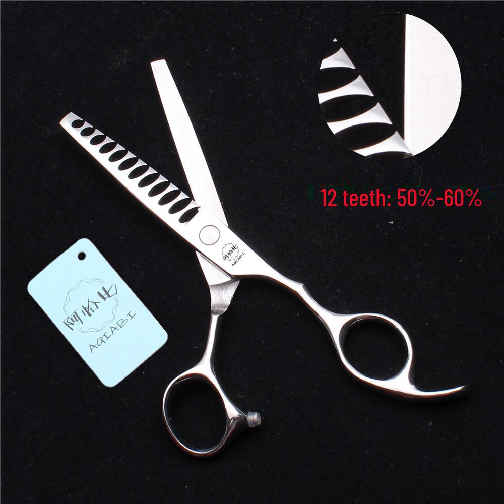 Hairdressing Set with 10/12/16 Teeth Fish Bone Scissors for Precision Cutting and Thinning.