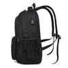 Einfarbiger wasserdichter Rucksack mit Fronttasche, Großer Laptop-Reise-Schulrucksack, USB-Ladeanschluss, Lässiger Tagesrucksack für den täglichen Gebrauch im Freien