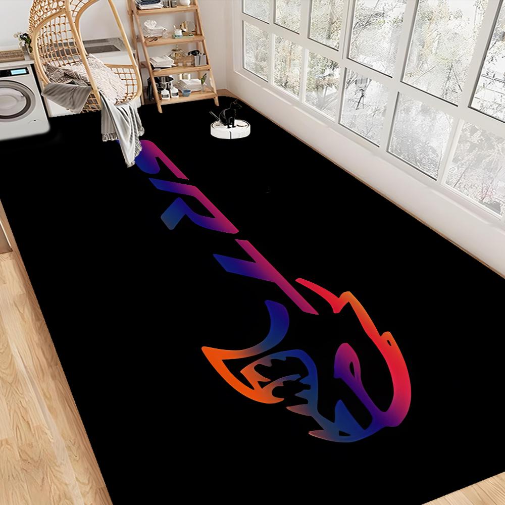 SRT Hellcat Demon Dodge Fußmatte Nordischer Stil Haustürmatte Badezimmer-Toilettenmatten Schlafzimmer Hotel Dekorationsmatte