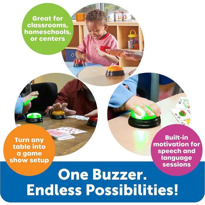 Accessoires Éducatifs - Learning Resources - Buzzers Lumineux Et Sonores - Set De 4 - Noir - Pour Enfants