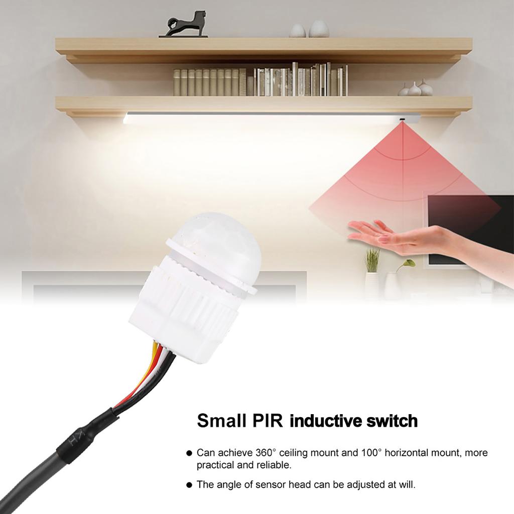 110‑240V Mini Adjustable High Sensitivity Time Delay PIR Infared Motion Inductive Switch