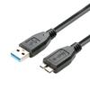 Black USB 3.0 To Micro-B Full Copper Mobile Hard Disk Data Cable