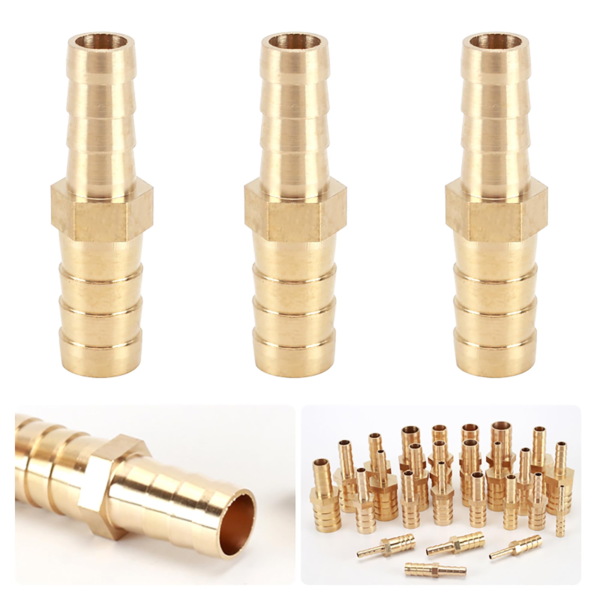AAGWW 3pcs 10-8mm Hose ID Separator Extender Connector Hose Connector Direct Connector Connector Adapter 1 type