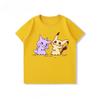 Potdemiel  100 Cotton Childrens Summer New TShirt with Pikachu Print Unisex Comfortable and Breathable Childrens TShirt