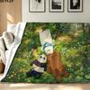 We Bare Bears Print Flannel Blanket High Quality Warm Comfortable Cover for All Seasons Perfect for Gifts Home Decor