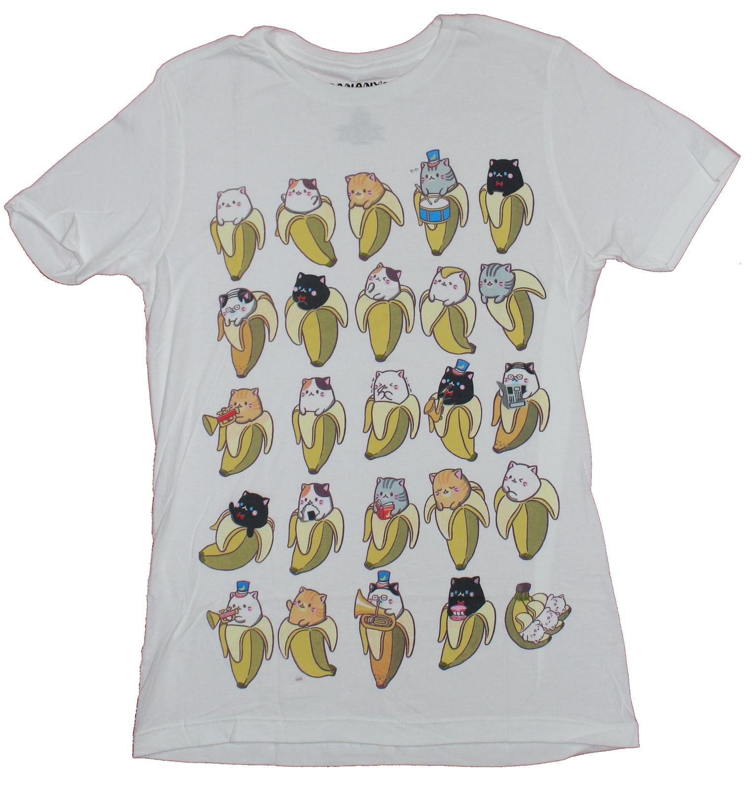 Bananya Mens T-Shirt - Tons of Bananya Allover in Multiple Outfits S