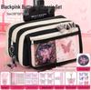 Astuccio Black Pink Farfalla per Bambini, Stile Dolce & Cool, Nuovo Modello 2025, Grande Capacità, Design alla Moda