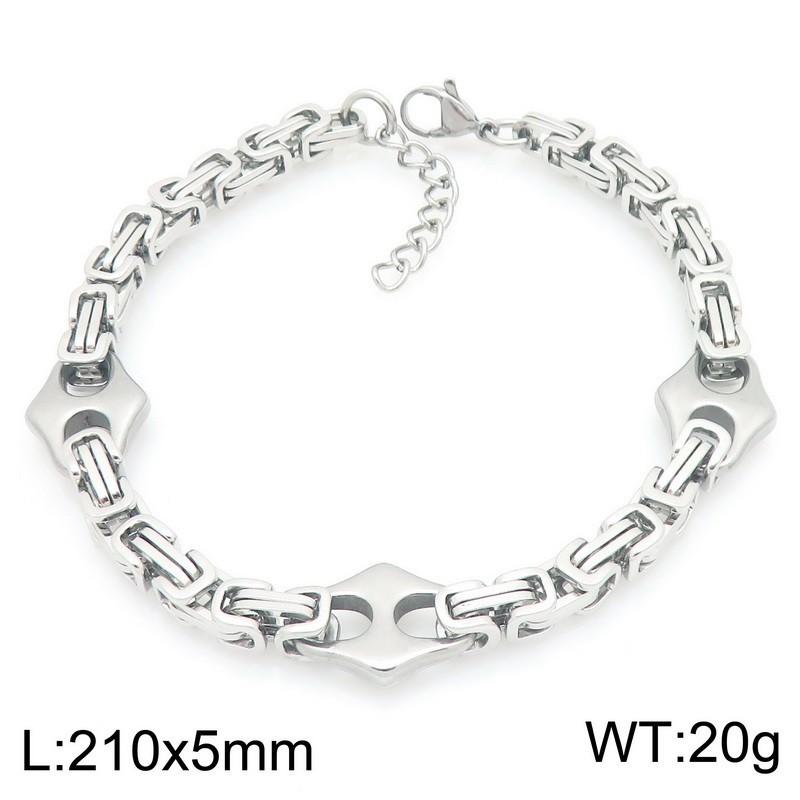 2026 Personalized Versatile Lip Chain Jewelry, Japanese and Korean Byzantine Emperor Chain Splicing Pig Nose Titanium Steel Trendy Men's Bracelet