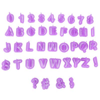 40Pcs DIY Biscuits Mold Alphabet Number Cookies Chocolate Cutter Mold Baking Accessory