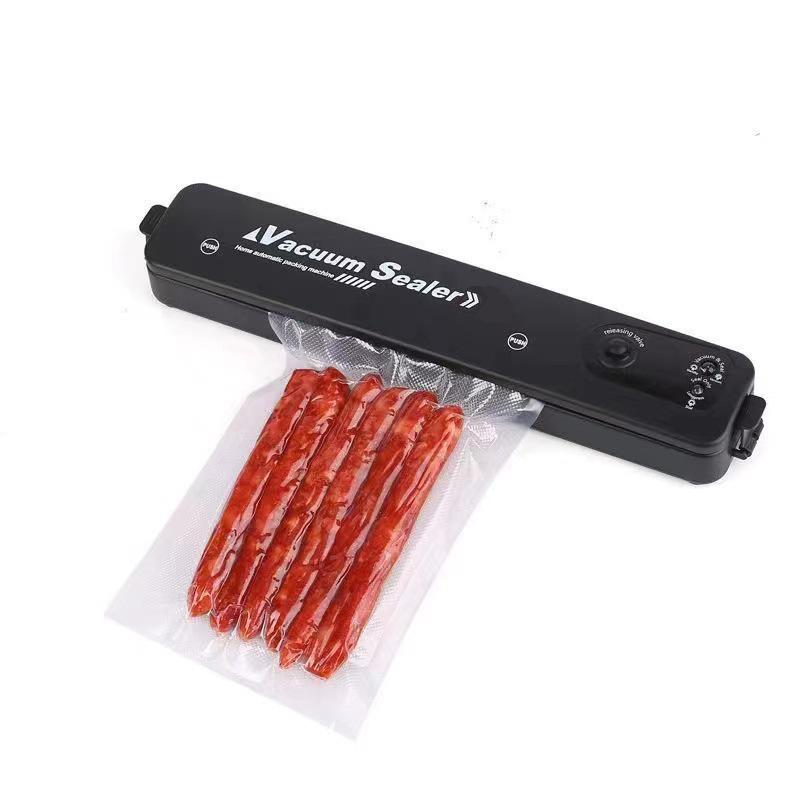 Household Sealing Machine EU Regulations  Home Kitchen Vacuum Sealer Machine Easy Use with Cutter and 50PCS  20X30Vacuum Bags European regulations чёрный