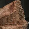 140X50Cm Brown Caramel Texture Mesh Fabric Reconstructed Fish Mesh Hollow Out See Through Yarn Dress Clothing Designer Fabric