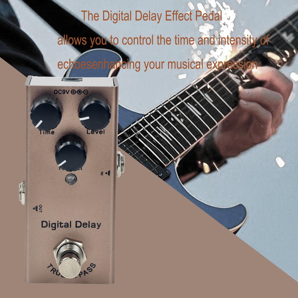 Electric Guitar Pedal Overdrive/ Distortion/Chorus/Delay/Tremolo Delay True Bypass, Durable Design for Versatile Tones