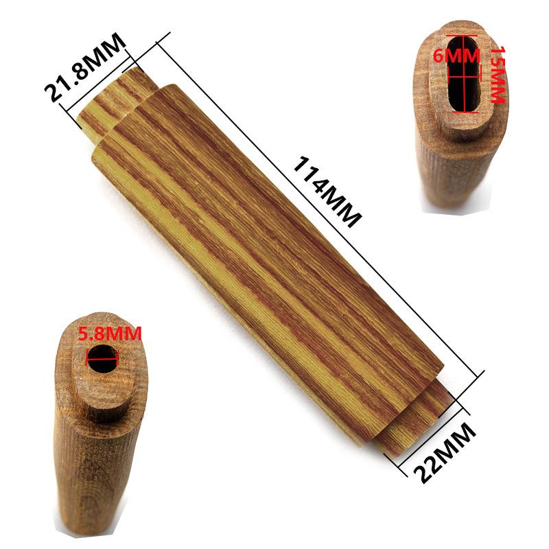 2 Types NO2 Size Natural Solid Wood Material Knife Handle With Steel Pommel Guard For Bowie Knives DIY Making Accessories Part