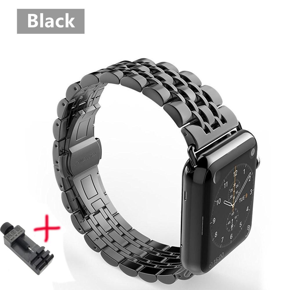 Strap For Apple Watch band 44mm 40mm 42mm/38mm 45mm 41mm smartwatch Stainless Steel watchband Bracelet iwatch series se 6 4 3 7