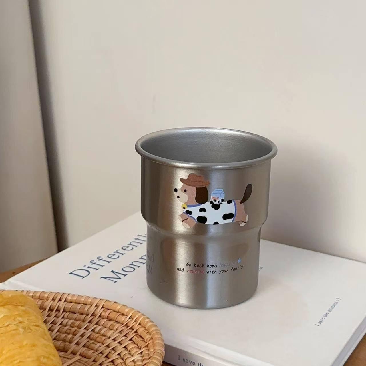 

Мила Мультяшна Цуценя Чашка для Полоскання Рта Домашня Пара Мийна Чашка Чашка для Чищення Зубів Студентський Гуртожиток Нержавіюча Сталь Чашка для Зубної Щітки 201-300ml