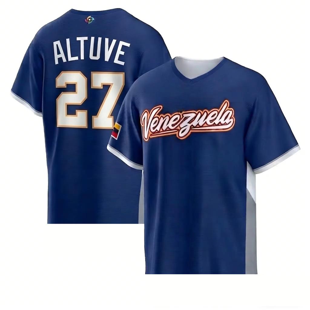 2026 Druk 3D Wenezuela Męski T-shirt z Nadrukiem Letni Krótki Rękaw Luźny Oddychający Casualowy Sportowy Koszulka Baseballowa