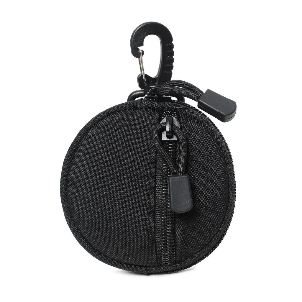 Waterproof Outdoor Coin Purse & Earphone Case - Small Round EDC Hanging Bag
