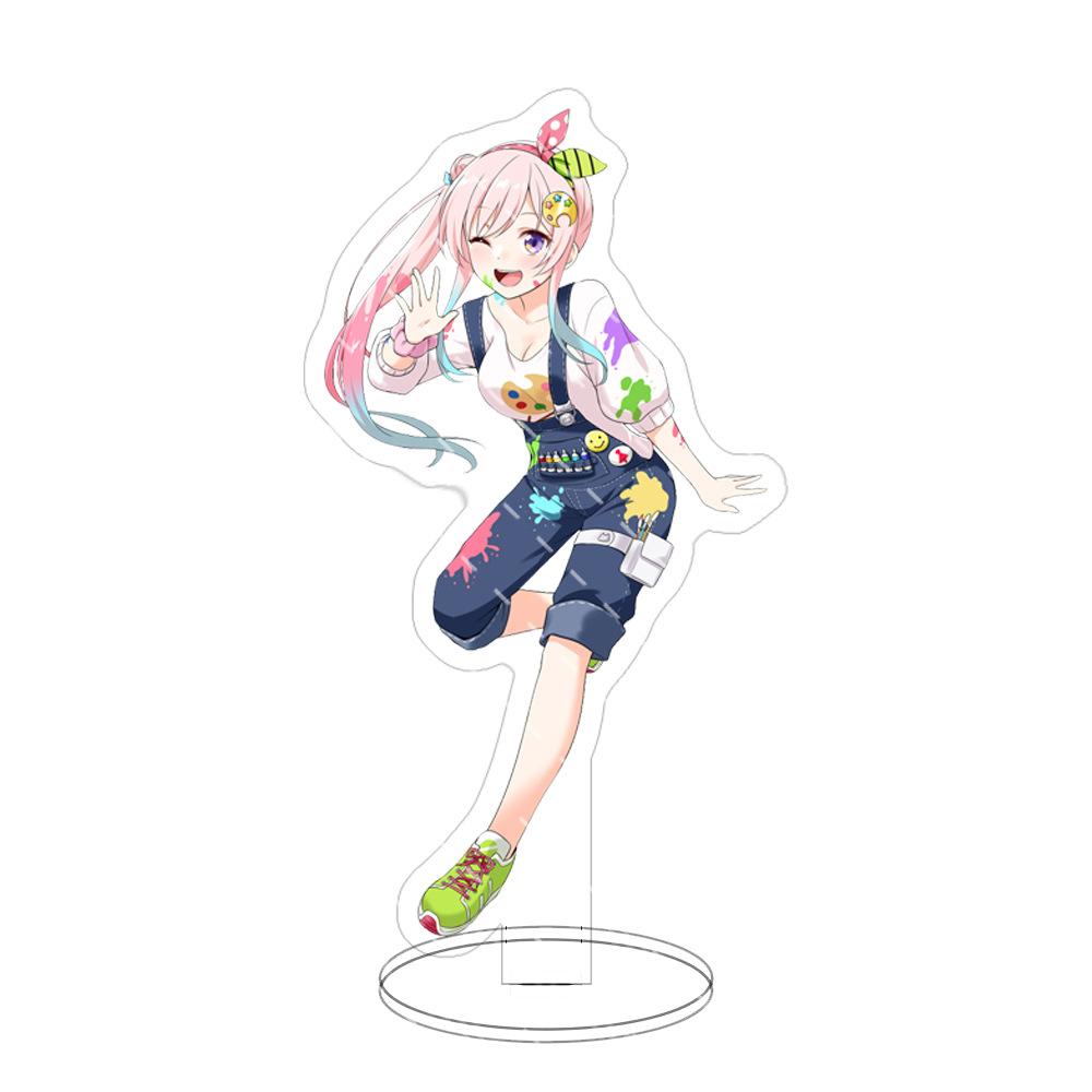 15cm Hololi Virtual Hostess New Cartoon Characters Acrylic Cosplay Stand Model Creative Office Decorations Cute Permanent Recording Fans