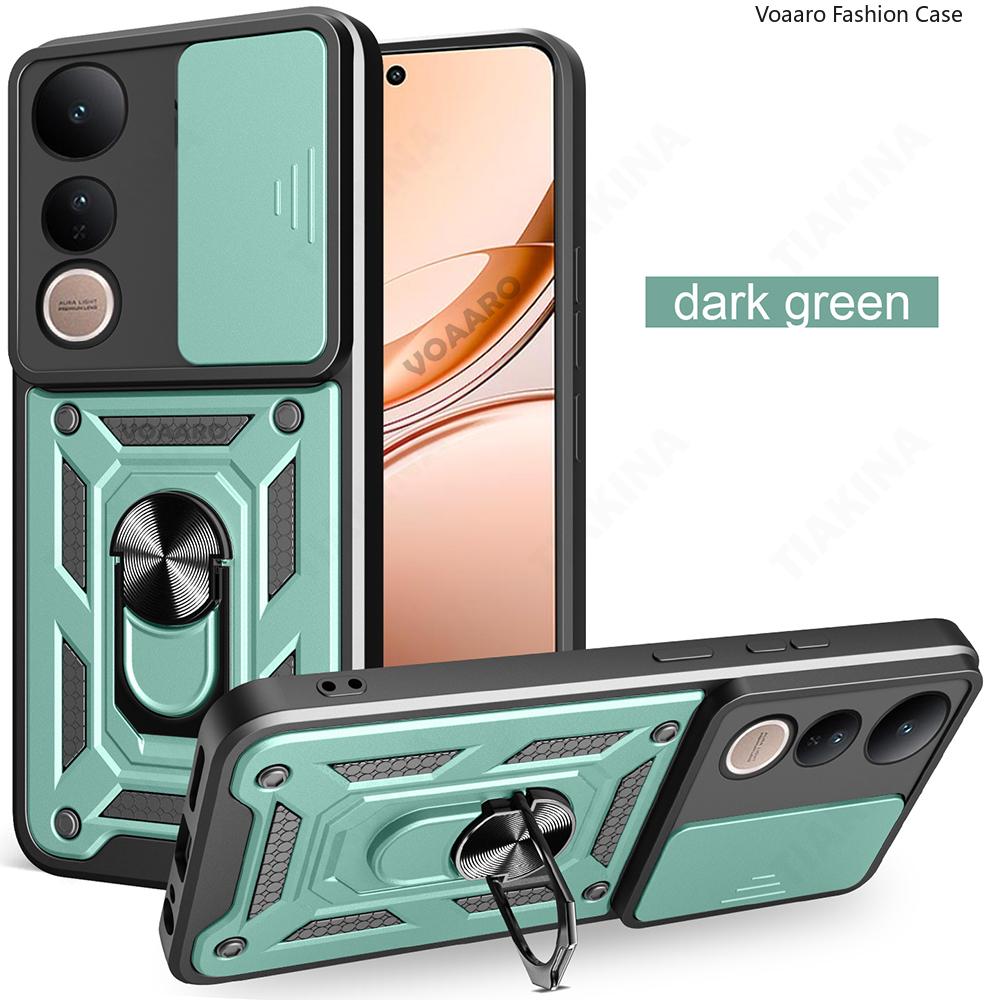 Slide Lens Armor Funda For Vivo V50 Lite 4G Case for Vivo V50 Lite Y38 Y39 Y29S T3X 5G Global Y04 4G Y200i Y300i Case Ring Cover