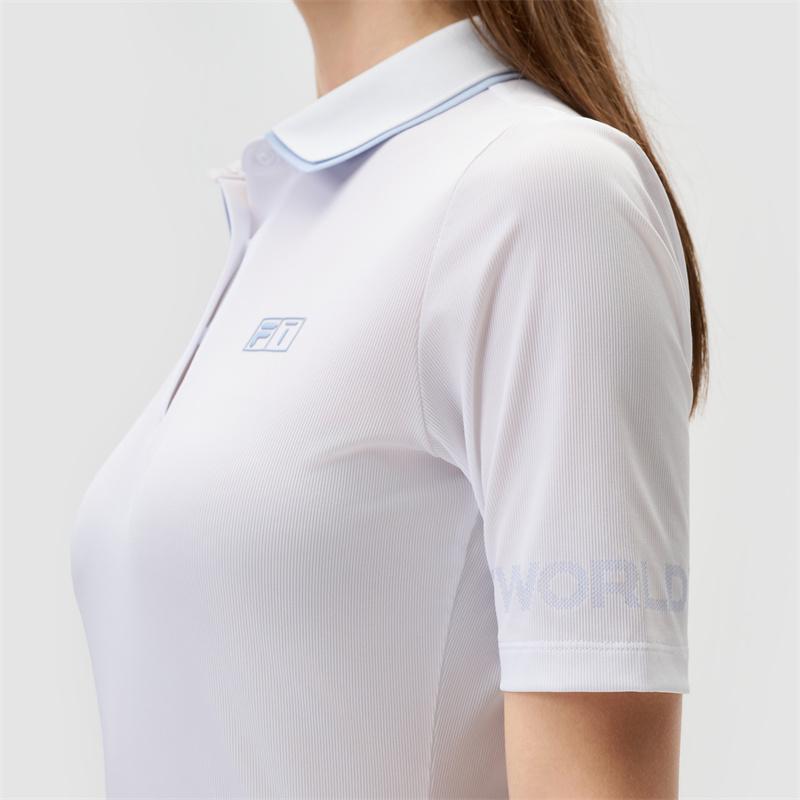 New FILA Polo Shirts Women's Jade White A11W435133FWT