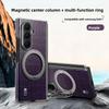 360 Rotating Magneric Kickstand Crocodile Patterned Leather Phone Case for Samsung Z Fold 7 6 5 4 Shockproof For Magsafe Cover