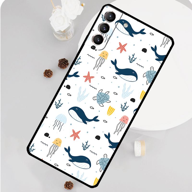 Baby Whale Phone Case For Samsung Galaxy S24 S26 Ultra S20 S21 S22 S23 S25 Plus S10 S25 FE Funda Cover