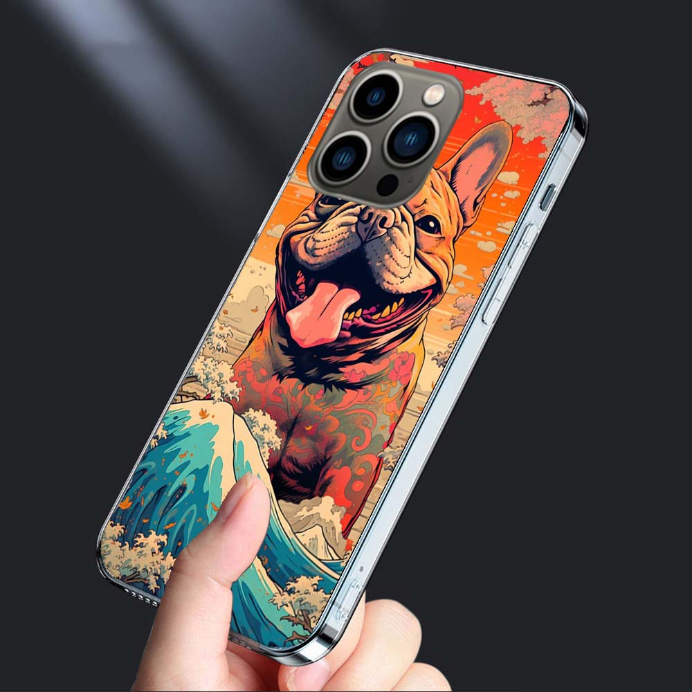 French Bulldog Dog Pug Phone Case For Iphone 16E 15 Pro 14 Plus 17E 16 17 Pro Max Air 11 12 13 Mini Shockproof Capa Cute Cove