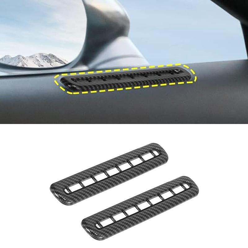 Carbon Fiber look Interior Door AC Outlet Vent Cover Trims Accessories For Dodge Challenger 2015 2016 2017 2018