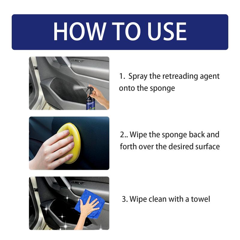 Car Dashboard Detailer Spray Protective Cleaner for Interior Plastic Trim UV Blocking and Dust Resistance for Vehicles