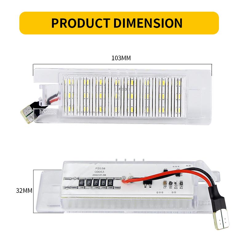 2Pcs CANbus LED License Plate Light For Alfa Romeo 147 156 159 166 Brera Giulietta Type 940 MiTo GT Spider 939 Number Plate Lamp