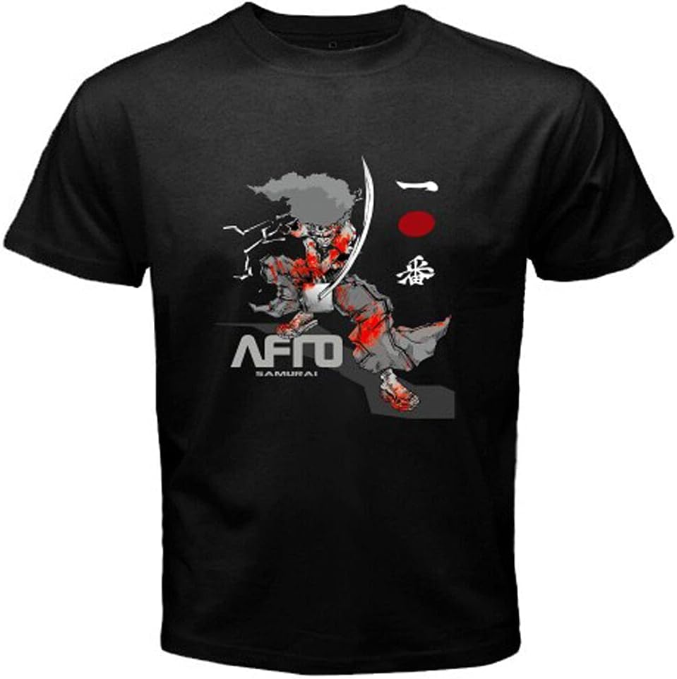New Afro Samurai Anime Manga Men s Black T-Shirt Size S M L XL 2XL 3XL M чёрный