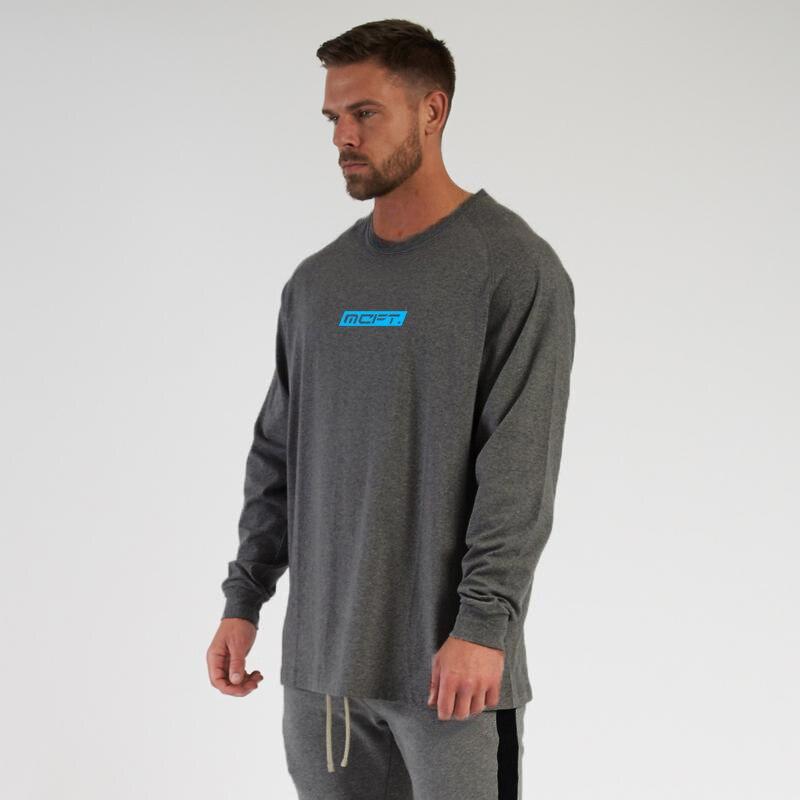 Muscleguys New Simple O-neck T-shirt Loose Spring and Autumn Clothes Men's Sports Running Thin Bottoming Shirt