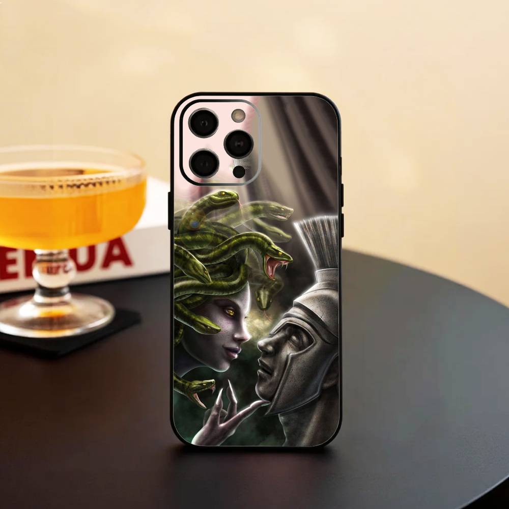 

M-Medusa G-Greek Mythology Phone Case Silicone Soft For IPhone 17 16 15 14 13 12 11 X XR Plus Pro Max Plus iPhone12PROMAX