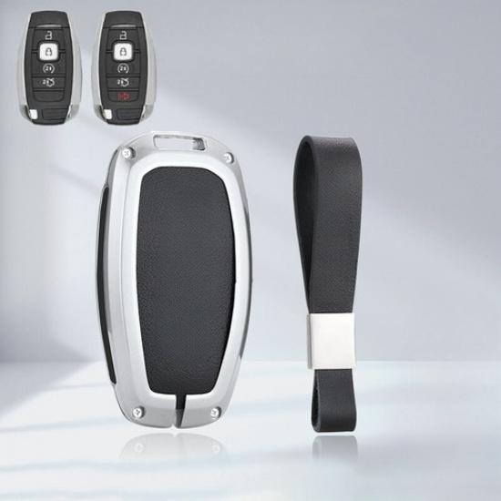 Zinc Alloy Leather TPU Car Key Case Cover For Lincoln MKX MKC MKZ Continental