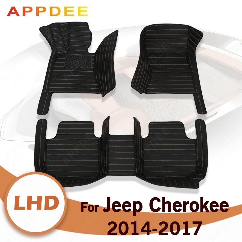Car Floor Mats For Jeep Cherokee 2014 2015 2016 2017 Custom Auto Foot Pads Automobile Carpet Cover Interior