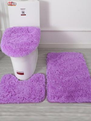 Set di 3 tappetini da bagno, morbidi e soffici, tappetini da doccia antiscivolo per il bagno, tappetini per il water, copriwater, prodotti per il bagno