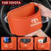 Car Door Storage Box PU Leather Auto Seat Back Hanging Trash Can Bin  forCorolla Yaris Prius CHR Aygo Camry Auris Avensis