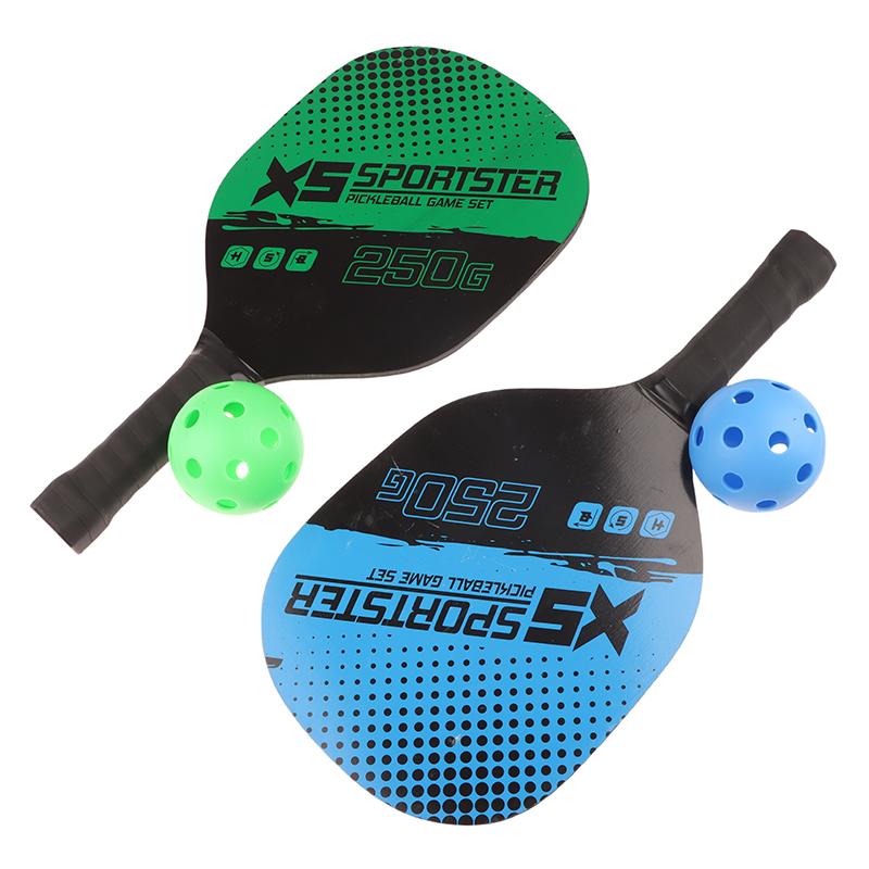 Set de Pickleball Profesional para 2 Jugadores Paletas de Madera Raquetas de Pickleball 4 Pelotas Raquetas de Pickleball Sets de Pelotas Bolsa Portátil